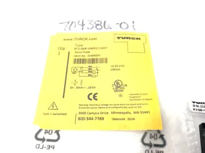 New | in-Stock Turck Inductive Proximity Sensor 5mm Sn NO/NC Proximity Sensors Michigan US | Maverick Industrial Sales #1398819