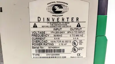 Used Control Techniques DIN1220055A Variable Speed Drives Michigan US | Maverick Industrial Sales #1396237