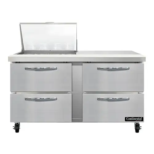 Continental SW60N12M-D 60" Sandwich/salad Prep Table W/ Refrigerated Base, 115v