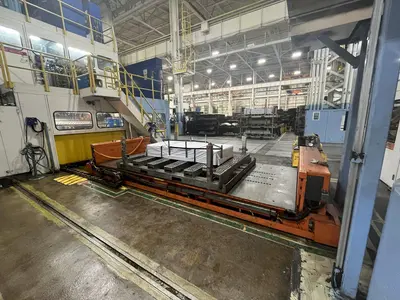 2500 Ton Schuler Model HZPUI Hydraulic Tandem Press Line - (4) 1250 Ton Schuler follow up Presses