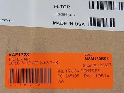 NEW FLEETGUARD AF1728