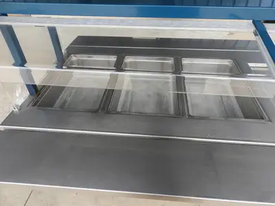 Used Delfield Used Delfield KCSC-60-NU Custom 60" Hot Food 3 Pan Steam Table with Heat Pad 220V Steam Tables (Food) Illinois US | Falcon Restaurant Supply #1376572