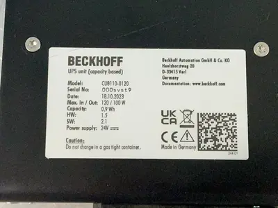 Used BECKHOFF CU81100120 Uninterruptible Power Supplies Ohio US | HGR 24 #1291880