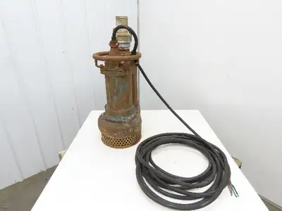 Tsurumi KRS2-B3 Submersible 3" Dewatering Sump Pump 5Hp 460V 383 GPM 57 Ft-Hd