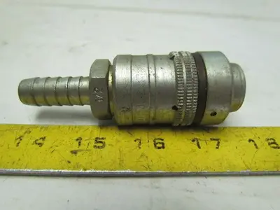 Dynaquip DC-2 1/2"NPT Quick Coupler Hydraulic Coupling Steel w/1/4" Hose Barb