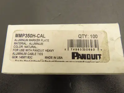 Panduit MMP350H-CAL Aluminum Marker Plate Box of 100 Pcs