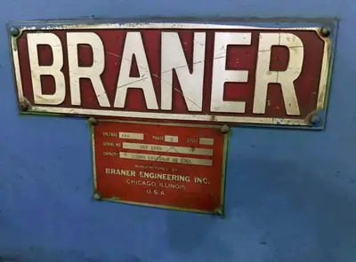 20,000 LBS X 54" X 36" BRANER COIL UPENDER. STOCK # 0435126