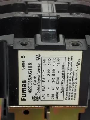 New | in-Stock FURNAS 42CE35AG106 Miscellaneous Equipment (Electrical & Power) Ohio US | Surplus Asset Holdings #1262468