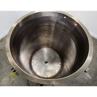 Used 100 Gallon Walker Jacketed 316Stainless Steel Vertical Portable Tank Kettle