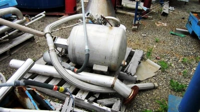 Sanborn 48 x 24 pressurized perforate basket centrifuge, SS.