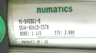 USED NUMATICS SEAK-02A1D0S-CST0 CYLINDER BORE 1 1/2 SEAK02A1DCST0