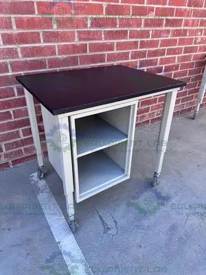 USED PHENOLIC / COMPOSITE RESIN ADJUSTABLE  SCIENCE TABLE 30" W X 38" L W/ WHEELS