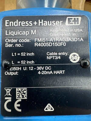Endress+Hauser FMI51-A1RAGJA3D1A Other Test Meters & Detectors | Fram Fram LLC (13)