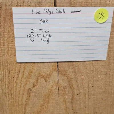 Live Edge Oak 2" Thick, 12-15" Wide, 42" Long