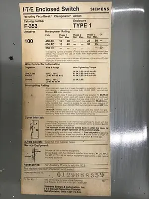 USED SIEMENS F-353