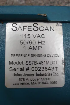 NEW SAFE SCAN 7 SS7B-481MD0T DOLAN JENNER TRANSMITTER SCANNING DEVICE