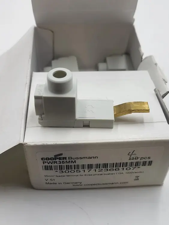 New | in-Stock COOPER BUSSMANN COOPER BUSSMANN PWR35MM SINGLE PHASE LOW PROFILE FEEDER TERMINAL 115A 1000VAC/DC Feeders (Material Handling) | ND Industrial Surplus #1225397