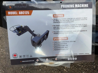 Used WOLVERINE ABC125 PRUNING MACHINE SKID STEER ATTACHMENT Skid Steer Brush Cutters Michigan US | Miedema Asset Management Group #1768801
