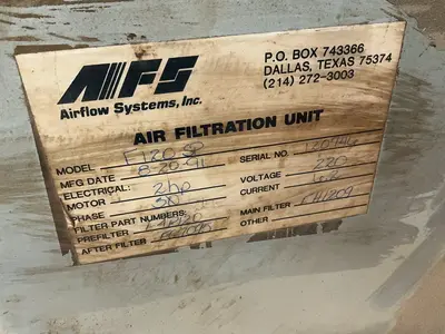Used 1991 AIRFLOW SYSTEMS F120 SP Dust Collectors Ohio US | HGR 24 #1309923