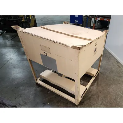 Used 30 Cu. Ft. Carbon Steel Portable Material Storage Bin Stackable Tote Hopper