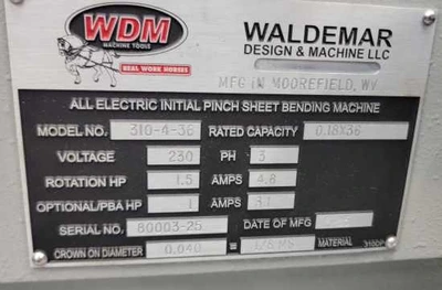 NEW WALDEMAR WDM 310-4-36