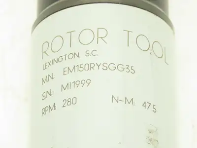 Rotor Tool EM150RYSGG35 Inline Fixtured Nutrunner Transducer Controlled 280rpm