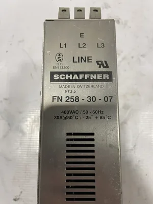 Schaffner FN 258-30-07 Power Line Filter 480VAC 30A 50/60Hz