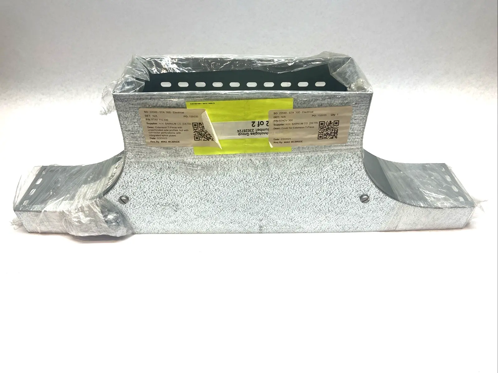 USED NIEDAX CABLE TRAY W/ RTADV 300 TRAY COVER