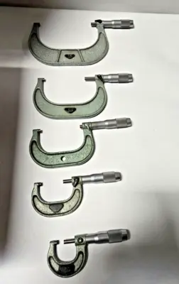 Nice Micrometer Set 0-1" - 11-12" Made by VIS Poland Machinist Tools