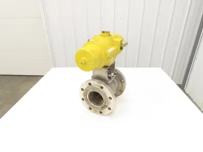 Velan 4-150 Stainless Ball Valve 4" Flanged w/Hytork 425 Pneumatic Actuator