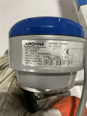 KROHNE OPTIFLUX 6000 Electromagnetic Flow Sensor/Meter 1/8” w/ IFC 300
