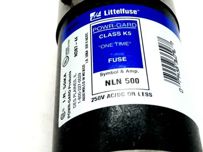 NEW LITTELFUSE NLN-500 ONE TIME FUSES CLASS K5 L3J31F NLN500