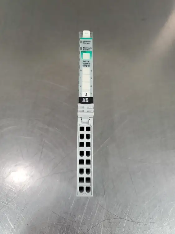 Used Allen-Bradley 1734-OB8E/C Point I/O Output Module w/1734-MB Base PLC Processors | Palmetto Automation #1156130