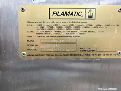 Used FILAMATIC H-748-E Piston Fillers Illinois US | Aaron Equipment #1362953