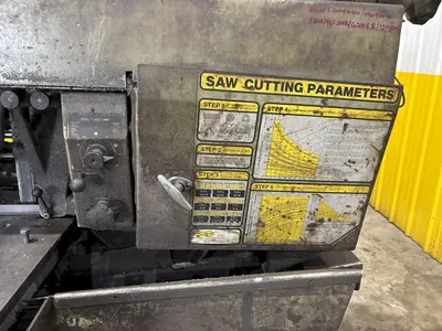 12" X 12" HYD-MECH MODEL #H-12A AUTOMATIC FEED HORIZONTAL SAW PLC-100 CONTROLS & NESTING: STOCK #23723