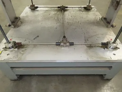 1" Aluminum Top  Steel Base Work Bench Table 43"x45" x 18-30"Adjustable Height