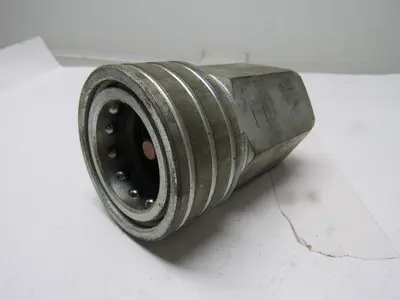Parker H12-62 Steel 1-1/2" Body Poppet Valve Shut off 1"NPTF Quick Coupling