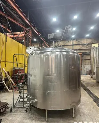 Kettle, 1,500 Gallon, Stainless Steel, Half-Pipe Jacketed, Mojonnier, #5991813