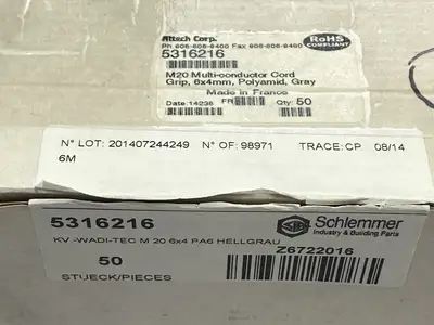 New | in-Stock Altech Corp Polyamide Multi-Conductor Cable Grip M20x1.5 Gray PKG OF 50 Misc Electrical & Power Parts Michigan US | Maverick Industrial Sales #1390796