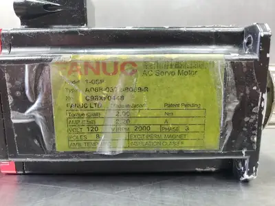 Used FANUC A06B-0372-B069-R Servo Motor, 120V, 2000RPM, 3PH Servo Motors | Palmetto Automation #1151265