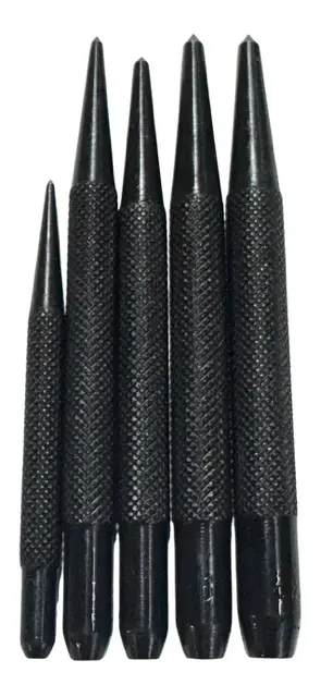 5 Piece Premium Alloy Center Punch Set 1/16", 5/64", 3/32", 9/64", 5/32"