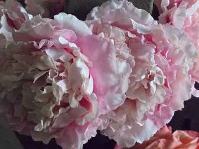 Lot of (6) Silk Faux Flower Arrangements (pink)