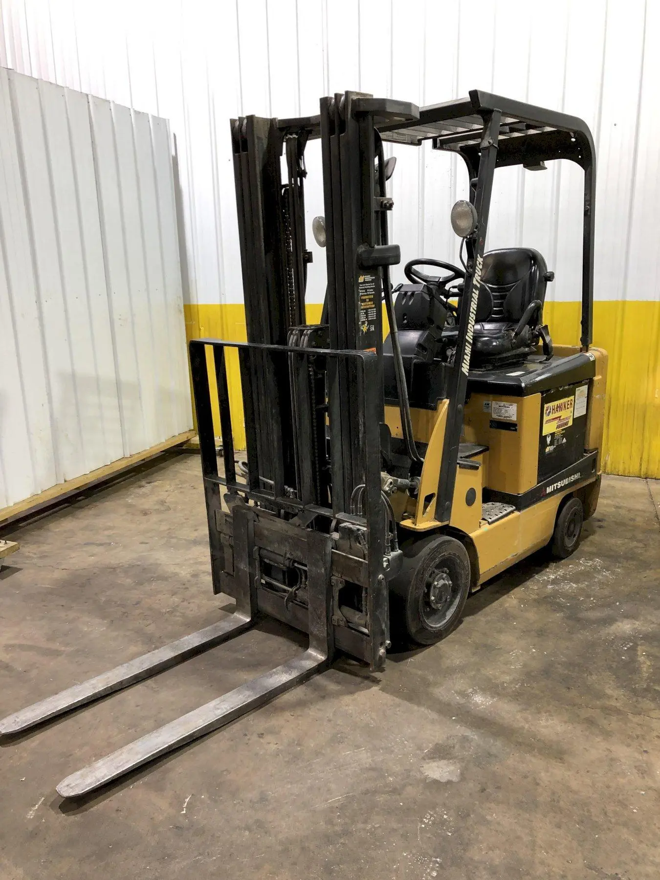 3500 LB MITSUBISHI MODEL FBC18N ELECTRIC FORKLIFT: STOCK 17435