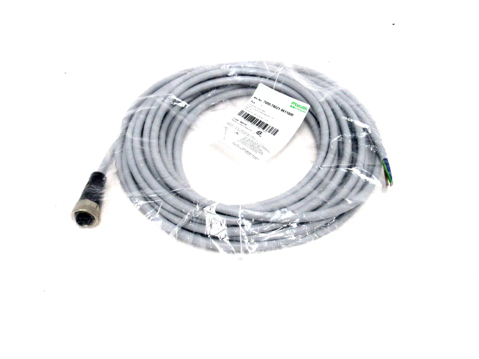 NEW MURR 7000-78021-9611000 CABLE 7/8" FEMALE 0° WITH CABLE