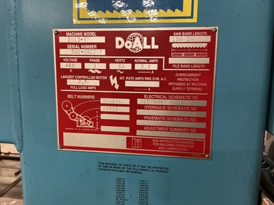 Used DOALL 2013-V Vertical Band Saws Ohio US | Equipment Recovery Corp. #1330555