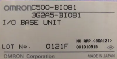 NEW OMRON C500-BI08I I/O BASE BG2A5-BI081 C500BI08I