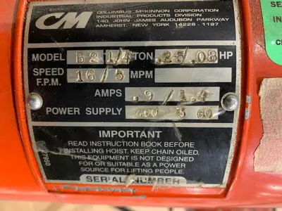 CM Lodestar 1/4 Ton Hoist B2