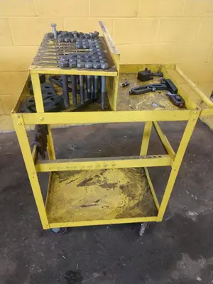 T-SLOT HOLD DOWN BOLTS & TOOLING WITH CART: STOCK #14951