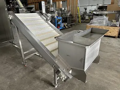 Incline Conveyor with Hopper