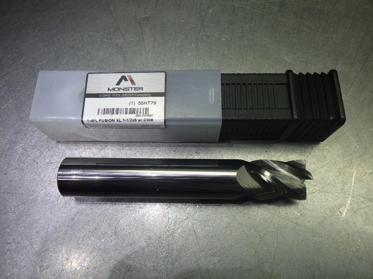Monster 1" 4 Flute Carbide CR XL Endmill 1" Shank .03" R 284-000887 (LOC428A)